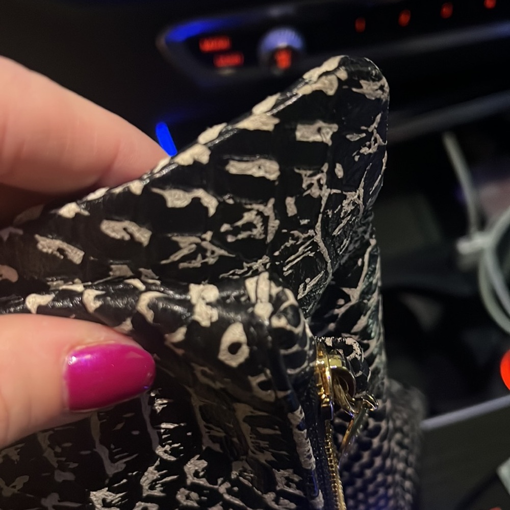 Clare V. Black Gray Fold Over Clutch - Picture 4 of 8